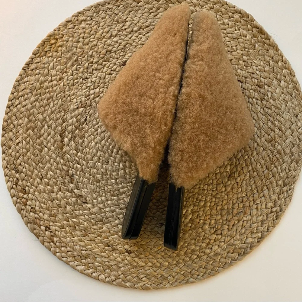 nwob JENNI KAYNE Shearling Mule in Natural - EU 37 - Picture 8 of 14